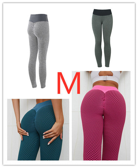 Plaid Leggings Fitness Pants Women's Seamless High Waist Breathable Gym Leggings