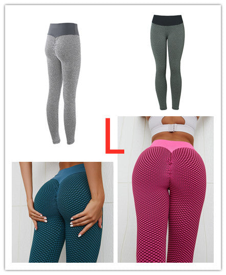 Plaid Leggings Fitness Pants Women's Seamless High Waist Breathable Gym Leggings