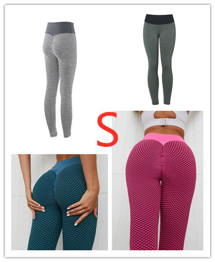 Plaid Leggings Fitness Pants Women's Seamless High Waist Breathable Gym Leggings