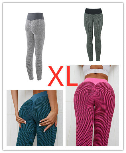 Plaid Leggings Fitness Pants Women's Seamless High Waist Breathable Gym Leggings