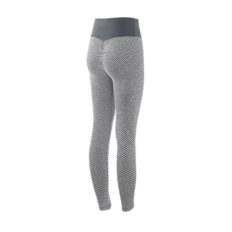 Plaid Leggings Fitness Pants Women's Seamless High Waist Breathable Gym Leggings